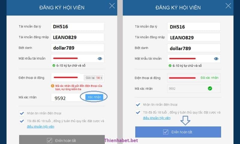 Đăng ký thienhabet trên máy tính