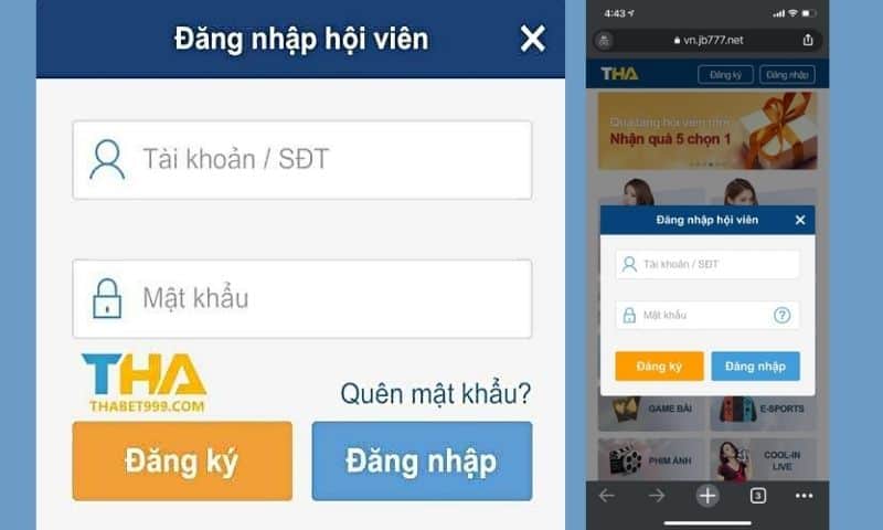 Đăng nhập thienhabet trên điện thoại